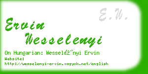 ervin wesselenyi business card